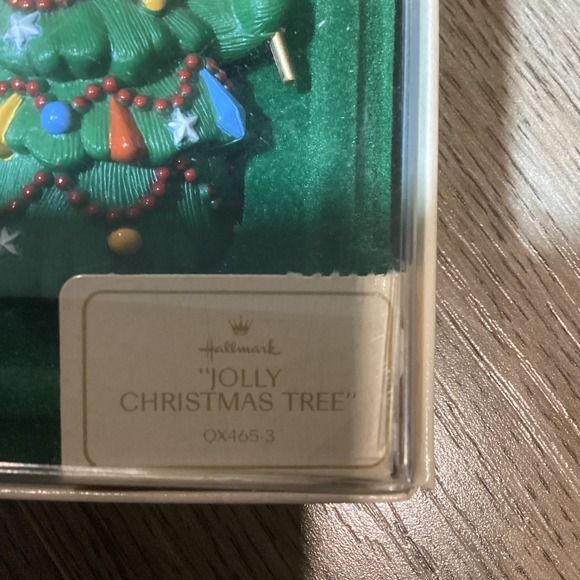 1982 Hallmark Jolly Christmas Tree Ornament QX4653 Vintage Holiday Decor - Picture 2 of 4